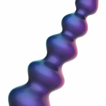 Hueman Galaxy Force crni vibrirajući analni čep sa kuglicama na daljinsko upravljanje
