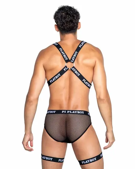 Playboy Lingerie Dark Room Men’s Adjustable Harness Black