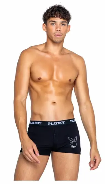 Playboy Tuxedo Modal Boxer Black - Elegant Men’s Underwear, Size M