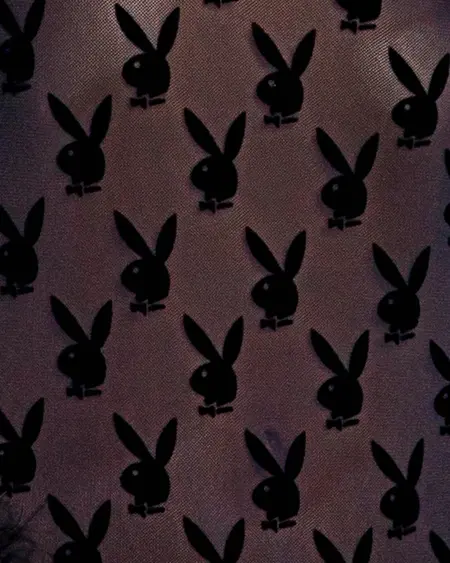 Playboy Lingerie Bunny Noir Slip Dress - Elegant Sheer Black with Satin Bow