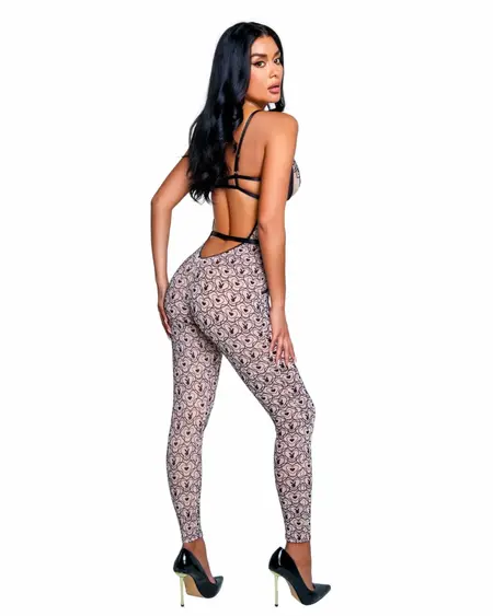 Playboy Lingerie Bunny Kiss Catsuit elegantni crni kombinezon sa žicom i podesivim bretelama