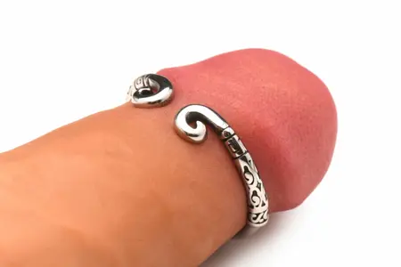 XR Brands Stainless Steel Glans Ring Silver - Precision Comfort Fit