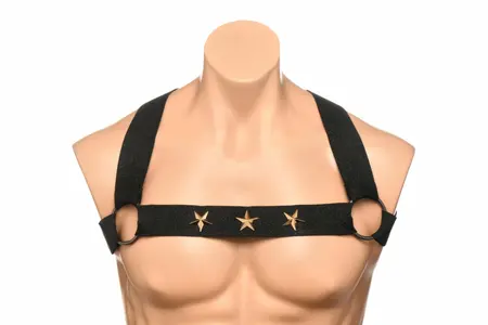 XR Brands set crnog podesivog pojasa za grudi i traka za ruke od 89 do 102 cm