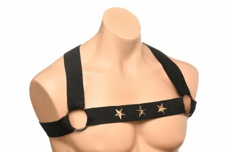 XR Brands set crnog podesivog pojasa za grudi i traka za ruke od 89 do 102 cm