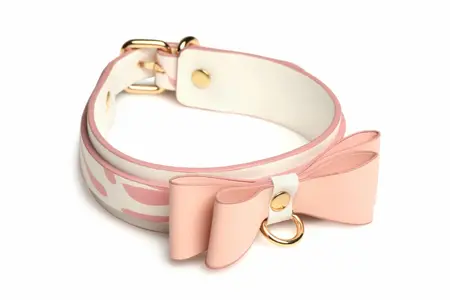 XR Brands Kitty Pink Bondage Set Vegan Leather Gold Accents Adjustable