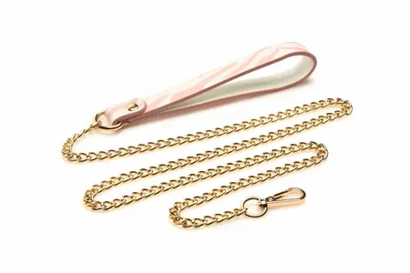 XR Brands Kitty Pink Bondage Set Vegan Leather Gold Accents Adjustable