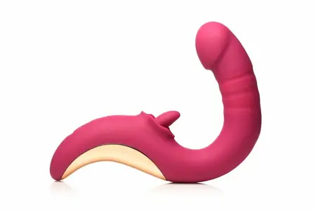XR Brands Tease & Please Dual-Motion Pink Intimate Device, USB, Silicone