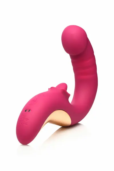 XR Brands Tease & Please Dual-Motion Pink Intimate Device, USB, Silicone