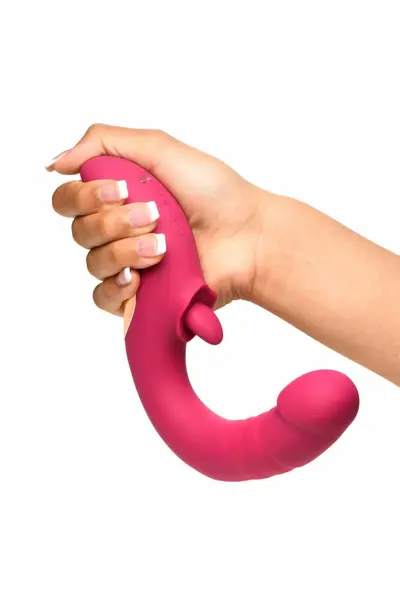 XR Brands Tease & Please Dual-Motion Pink Intimate Device, USB, Silicone