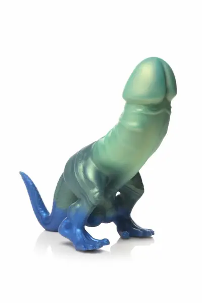 XR Brands Jurassic Series silikonski praistorijski model zeleno plavi L
