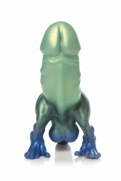 XR Brands Jurassic Series silikonski praistorijski model zeleno plavi L