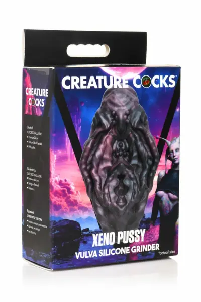 XR Brands Xeno Silicone Intimate Grinder Red & Black Textured Surface