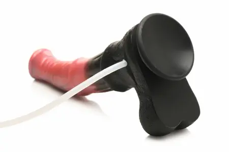 XR Brands Centaur Intimate Silicone Machine Black/Red 100ml with Suction Cup