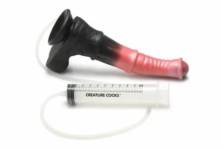 XR Brands Centaur Intimate Silicone Machine Black/Red 100ml with Suction Cup