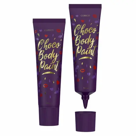 Cobeco Chocolate Bodypaint 100ml, jestivi umetnički gel za telo sa ukusom čokolade