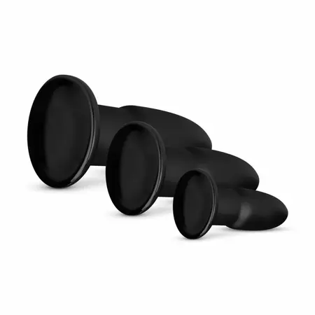 BUTTR Cluster Bombs progresivni set analnih čepova za trening, 3 veličine, crni