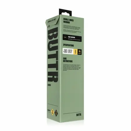 BUTTR Akimbo dvostrani silikonski intimni štapić sa kuglicama i rebrima 36 cm