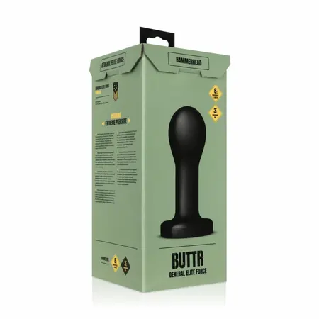 BUTTR Hammerhead veliki analni čep 20.5 cm crni silikon