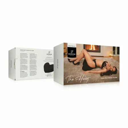 Bedroom Fantasies jastuk za pozicioniranje u obliku srca crni meka podrška