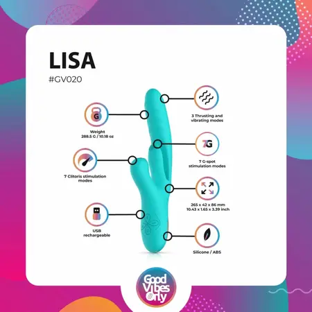 Good Vibes Only Lisa Dual-Action stimulator sa funkcijom potiskivanja roze silikon