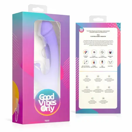 Good Vibes Only Tess silikonski rabbit vibrator sa dva motora roze