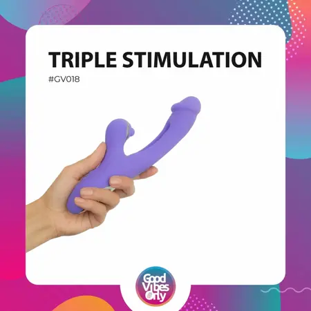 Good Vibes Only Tess silikonski rabbit vibrator sa dva motora roze