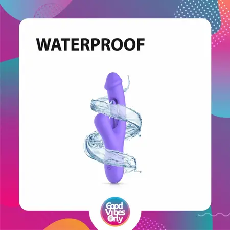 Good Vibes Only Tess silikonski rabbit vibrator sa dva motora roze