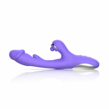 Good Vibes Only Tess silikonski rabbit vibrator sa dva motora roze
