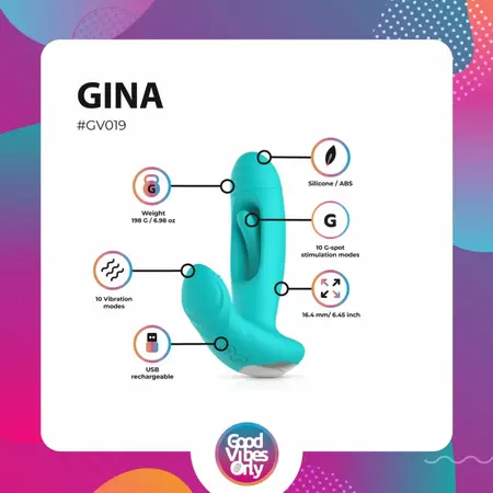 Good Vibes Only Gina vibrator sa funkcijom tapkanja za G-tačku, 10 modova, roze