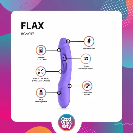 Good Vibes Only Flax Intimna Mašina Silikonski 7-Režimski Vibrator G-Tačka