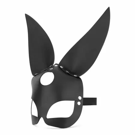 Bedroom Fantasies Bold Bunny crna maska zeke, podesivi kožni aksesoar