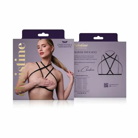 Bijoux Indiscrets Fia Strappy Harness Bralette Black elegantni podesivi remenčići za senzualan izgled