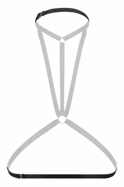 Obsessive Strappy Harness Bralette Black elegantni podesivi elastični modni detalj