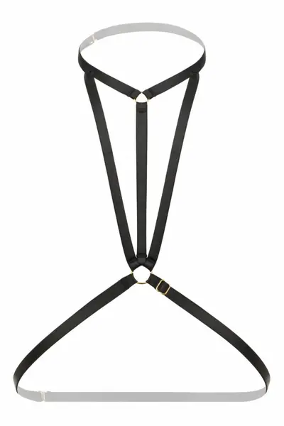 Obsessive Strappy Harness Bralette Black elegantni podesivi elastični modni detalj