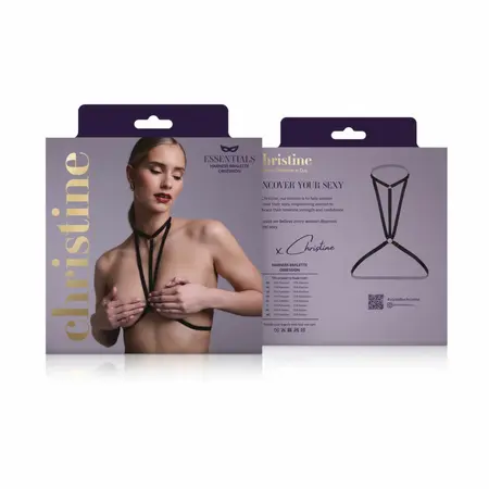 Obsessive Strappy Harness Bralette Black elegantni podesivi elastični modni detalj