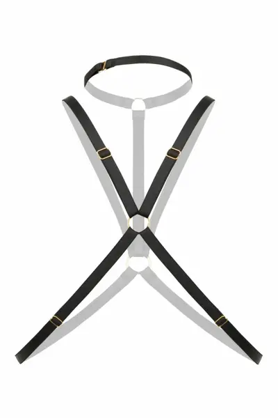 Secret Love Strappy Harness Bralette Black elegantan podesivi modni detalj