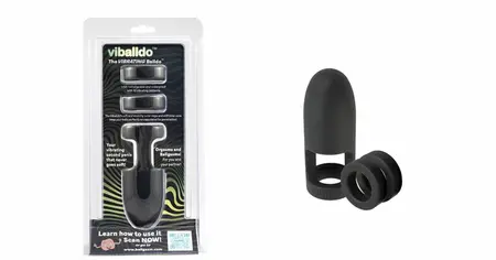 Viballdo Viballdo Black - Vibrating Intimate Device with Adjustable Fit