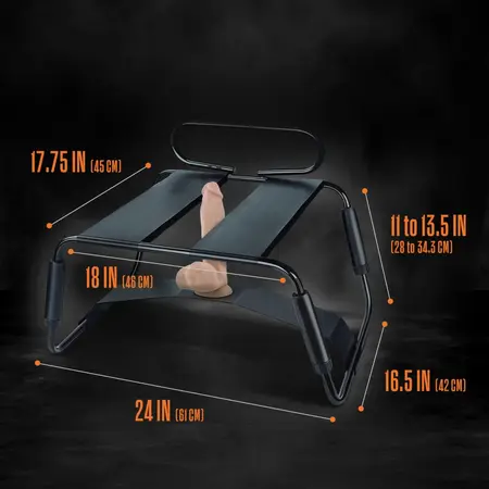 Blush Temptasia Surrender Intimna Stolica Crna Podesiva 136kg Maksimalno Opterećenje