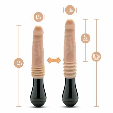 Dr. Skin Dr. Knight silikonski model sa potiskom i vibracijom, bež, punjivi