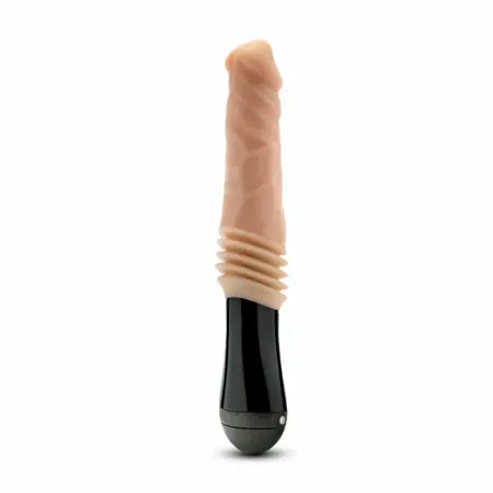 Dr. Skin Dr. Knight silikonski model sa potiskom i vibracijom, bež, punjivi