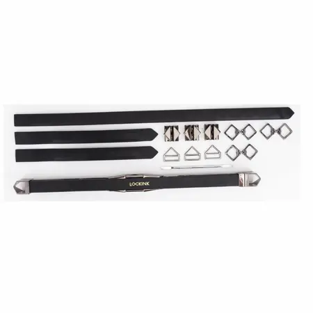 LOCKINK Adjustable Bondage Bar Set Black - Lightweight & Customizable