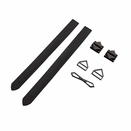 LOCKINK Adjustable Leather Wrist and Ankle Cuffs Set Black 34cm