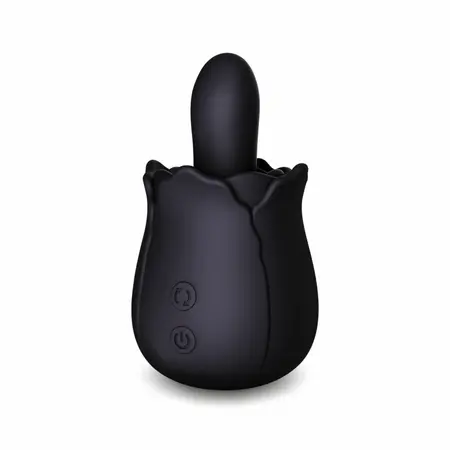 Skins Rose Buddies Bums N Roses intimni rotirajući vibrator, crni