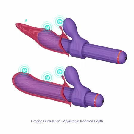 OTOUCH Magic Stick S1 Purple, modularni intimni masažer sa 4 nastavka