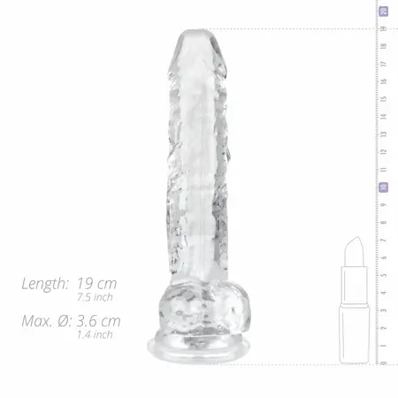TOYJOY Crystal Clear intimni model sa postoljem 17 cm providni