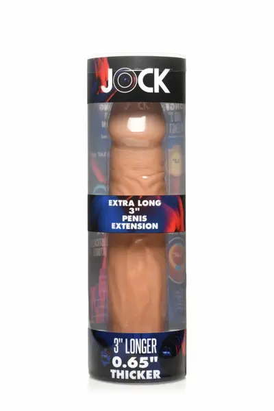 JOCK Extra Long Extension Sleeve 7.6cm TPE podesiva navlaka za penis u boji kože