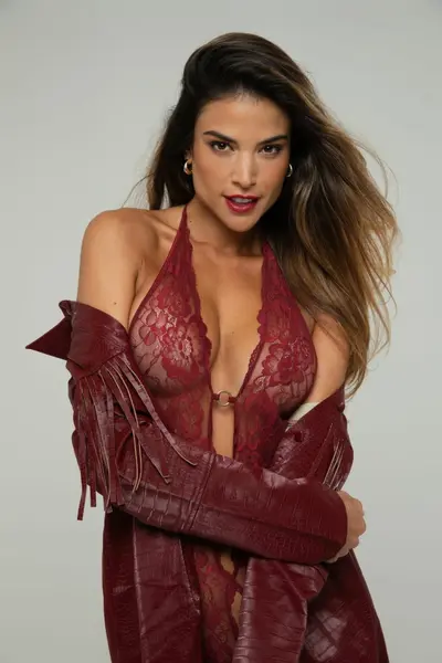 Christine čipkani bodi Basic Instinct sa zlatnim detaljima S/M
