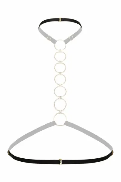 Leg Avenue Harness Bralette Body Chain Accessory Silver Adjustable