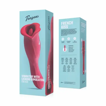 Teazers intimni stimulator sa dvostrukim delovanjem i funkcijom lizanja, roze