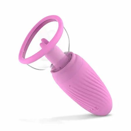 Teazers intimni stimulator sa vakuumom i dvostrukim vibracijama roze
